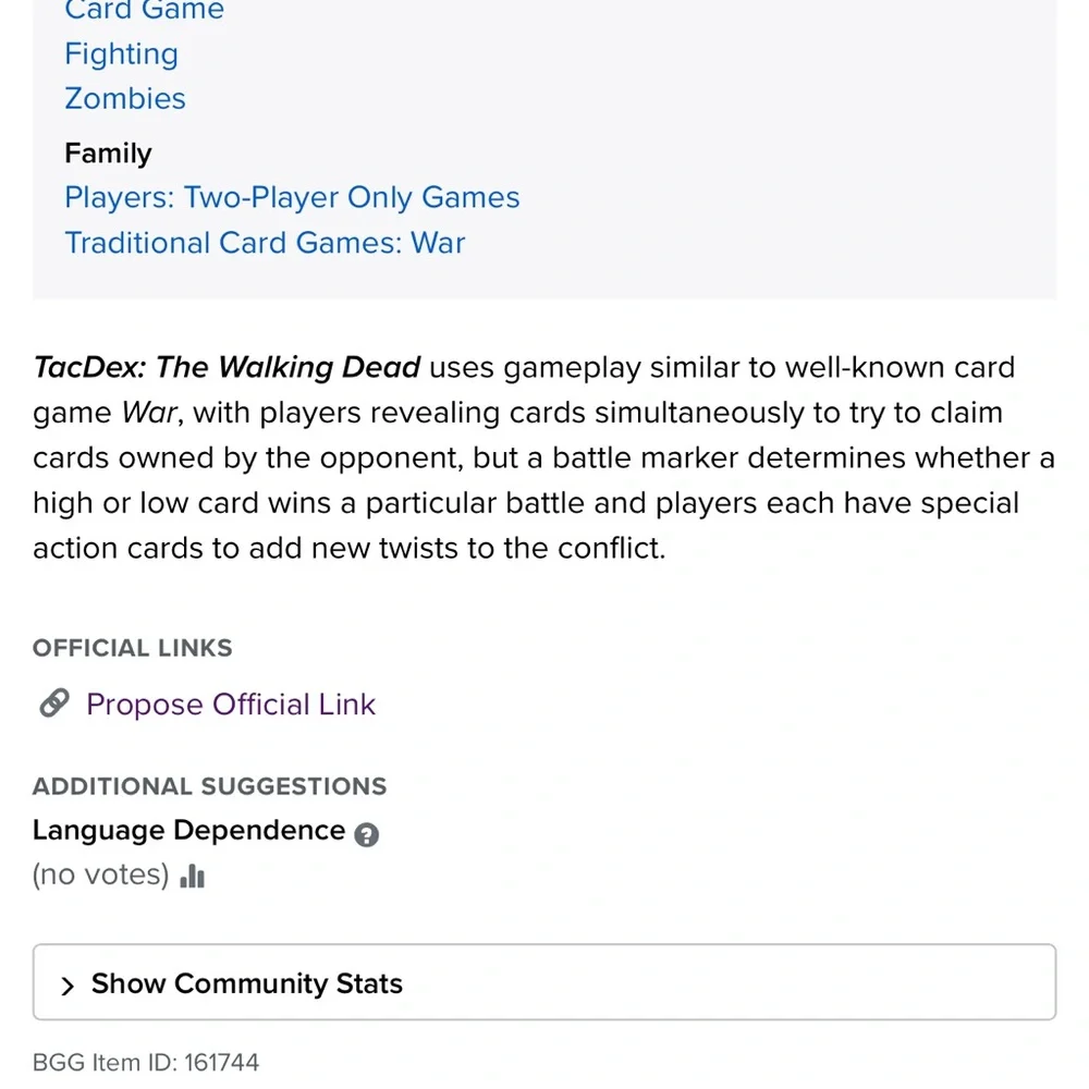The Walking Dead TacDex Card Game